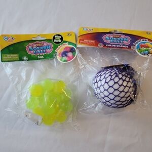 Two Sensory Toy Amazing Slime! Squish Balls Glow In The Dark DNA & Color Change